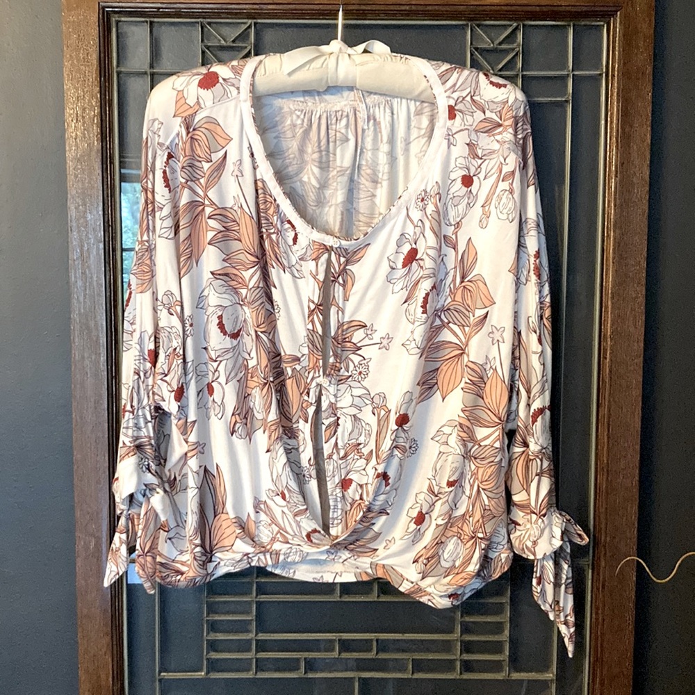Free People 3/4 Sleeve Top